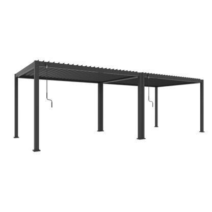test rey 1 GazeboMate Monument 3M x 6M Semi Permanent Louvered Gazebo Aluminium Pergola Monument Heavy Duty Wind Resistant
