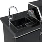 Kingsley 4 Burner Non Wok Black Stainless Steel BBQ Module (BBQ Only Fridge Sink Sold Seperate) | LPG