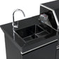 Kingsley 4 Burner Non Wok Black Stainless Steel BBQ Module Only - LPG Inc Rotisserie & BBQ Cover
