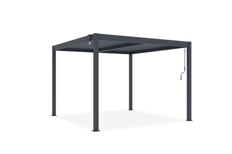 GazeboMate 3M x 5M Semi Permanent Louvered Gazebo Monument Aluminium Heavy Duty Wind Resistant