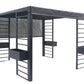 GazeboMate Berkley 3x3x2.3m + Hanging Planter Box Patio Pergola in Black