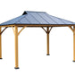 GazeboMate Adventure 3.66x4.28M Galvanized Steel & Cedar Wood Gazebo
