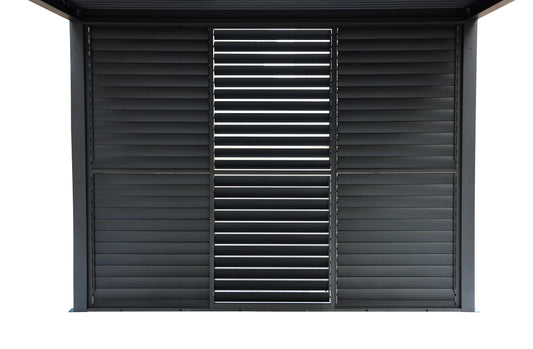 3m GazeboMate Louvered Gazebo Combo Deal – Monument | Aluminium Pergola + Sliding Louvered Shutter Wall