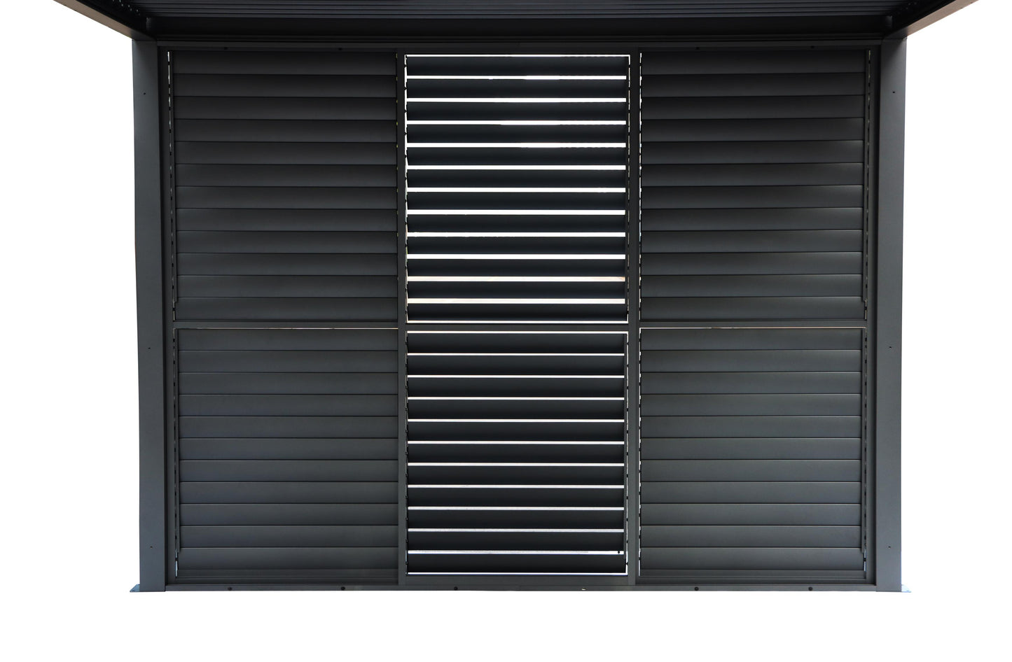 3m GazeboMate Louvered Gazebo Combo Deal – Monument | Aluminium Pergola + Sliding Louvered Shutter Wall