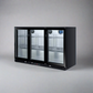 Free Metro Shipping Tropical Rated Triple Glazed 318L 3-Door Commercial Wine Bar Fridge Chiller Can Cooler Mini Freezer in Black