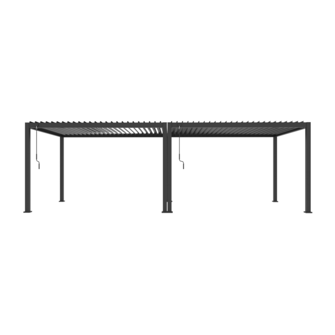 GazeboMate Monument 3M x 6M Semi Permanent Louvered Gazebo Aluminium Pergola Monument Heavy Duty Wind Resistant
