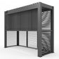 GazeboMate BBQ Shelter – Freestanding Aluminium Louver Roof with LED Lighting & Privacy Blind