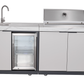 LHS SINK&FRIDGE COMBO | Suits Rockpool White 4 Burner High Square Hood Compact Module