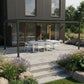 Wall Mounted 4M x 6M Semi Permanent Louvered Gazebo Monument Aluminium Heavy Duty Wind Resistant