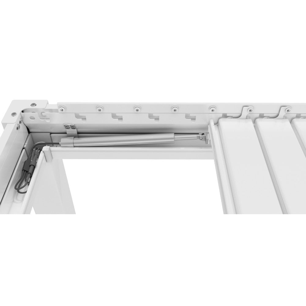 GazeboMate Monument 3.6M x 7.2M Semi Permanent Louvered Gazebo Aluminium Pergola Monument Heavy Duty Wind Resistant