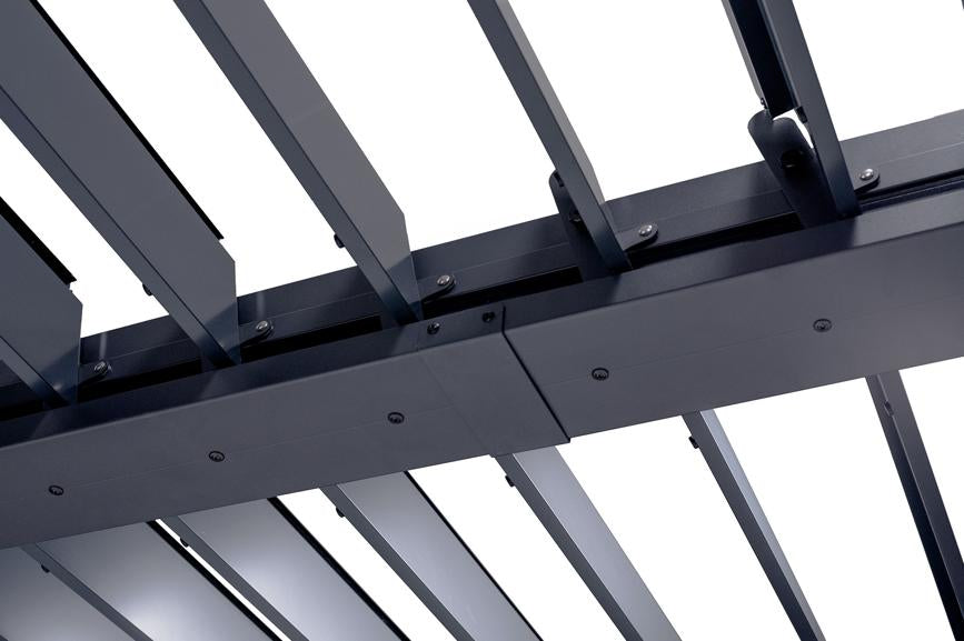 GazeboMate 3M x 5M Semi Permanent Louvered Gazebo Monument Aluminium Heavy Duty Wind Resistant