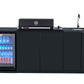 Grill King Signature Series Outdoor BBQ Kitchen Package | Black Stone Benchtop, Black Alloy Cabinets Inc 4 Burner Drop-In BBQ