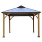 GazeboMate Adventure 3.66x4.28M Galvanized Steel & Cedar Wood Gazebo