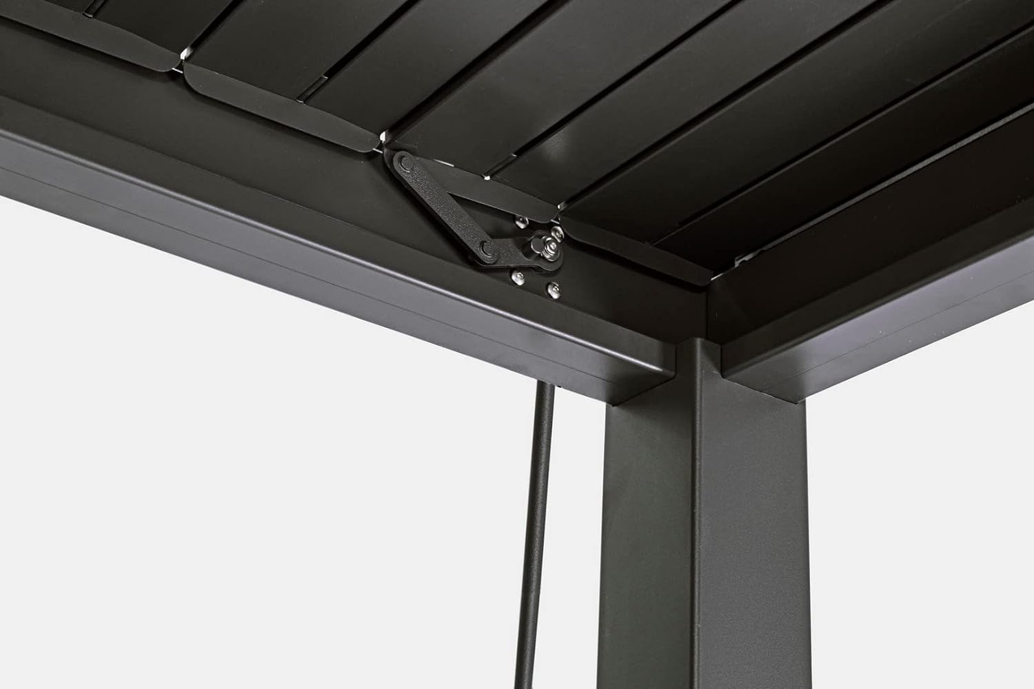 GazeboMate Monument 3.6M x 7.2M Semi Permanent Louvered Gazebo Aluminium Pergola Monument Heavy Duty Wind Resistant