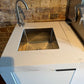 White Stone 4B Drop In BBQ Kitchen Package with Stone Benchtops, Hampton Waterfall Design