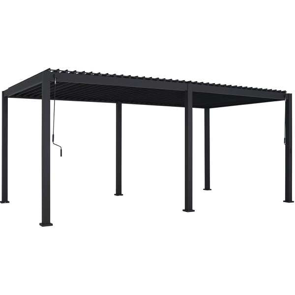 GazeboMate Monument 3.6M x 7.2M Semi Permanent Louvered Gazebo Aluminium Pergola Monument Heavy Duty Wind Resistant