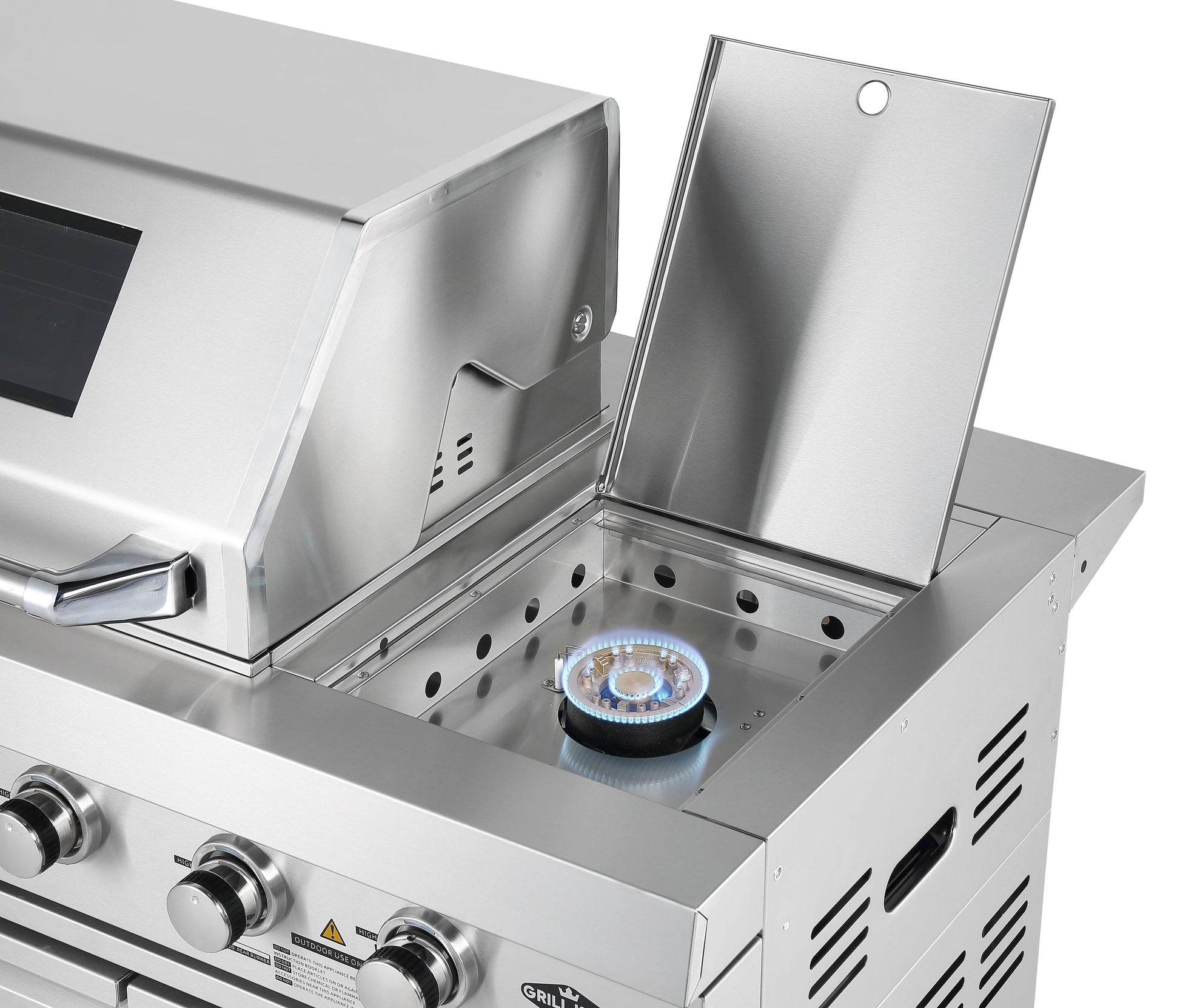 Hurricane 6-Burner Outdoor BBQ Kitchen + 188L Kegerator : Stainless Steel, Fridge, Sink, Height Adjustable
