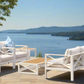 5-Piece Modern Outdoor Lounge Furniture Set Inc 3-Seater Day Bed, Coffee Table, Side Table & 3+1+1