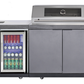 Rockpool Deep Charcoal 6B Drop-In Raised Hood BBQ Kitchen | 3 Drawers, Castors, Weather-Resistant, Stone Benchtops
