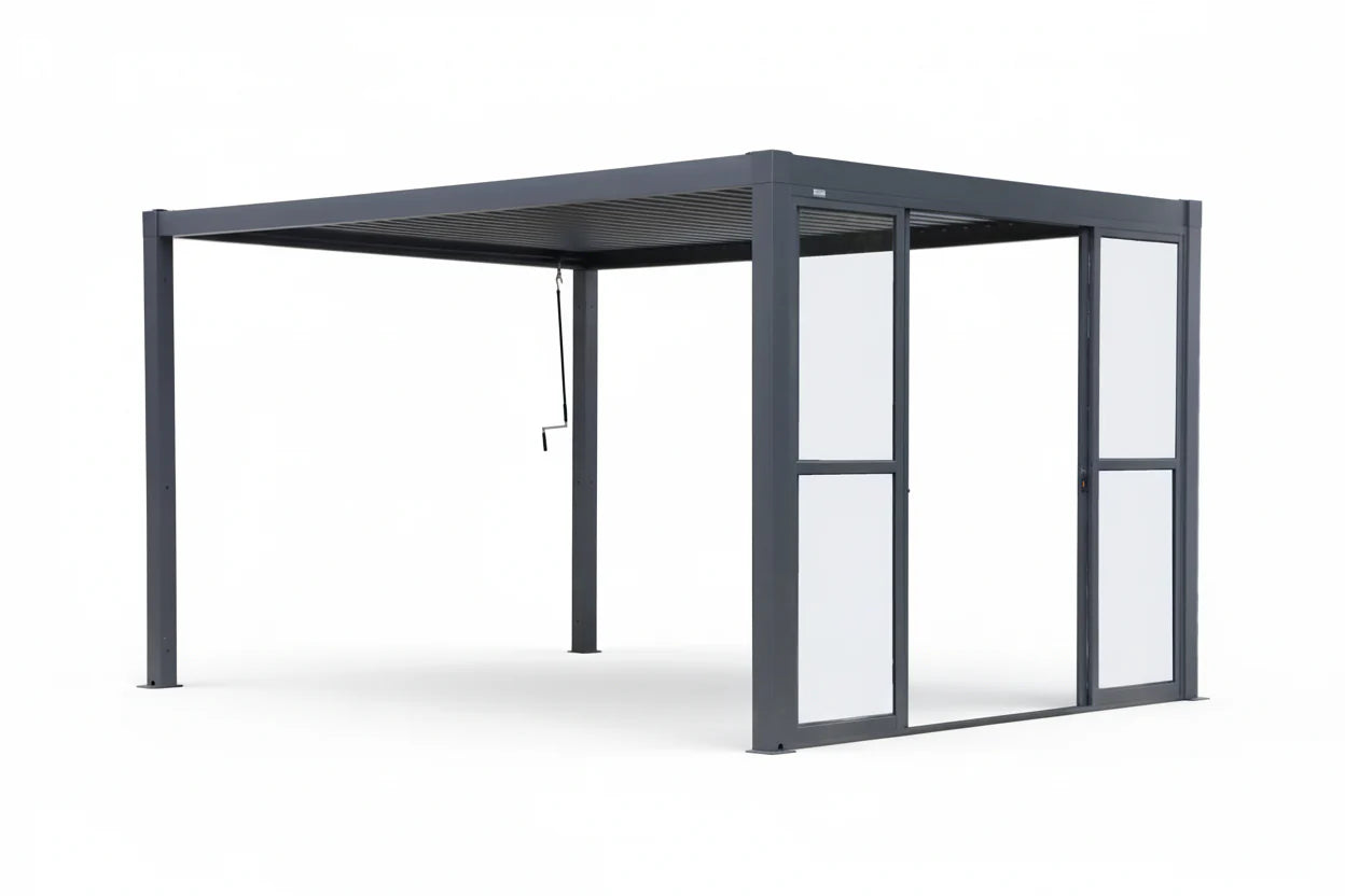 GazeboMate Pergola Sliding Door | Suits 2.4m GazeboMate Louvered Gazebo