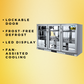 Tropical Rated Triple Glazed 3-Door Commercial Glass Bar Fridge Beer Cooler Under Counter Wine Fridge 318L