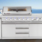Hurricane 6-Burner Outdoor Kitchen 304 Stainless Steel BBQ Package Inc Triple Fridge, Sink, 3 Drawer Storage, Side Wok & Rear Infrared Burner