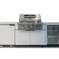 Floor Stock Rockpool White 4B: Designer Outdoor BBQ Kitchen Matt White Stone + White Doors, Fridge & Sink