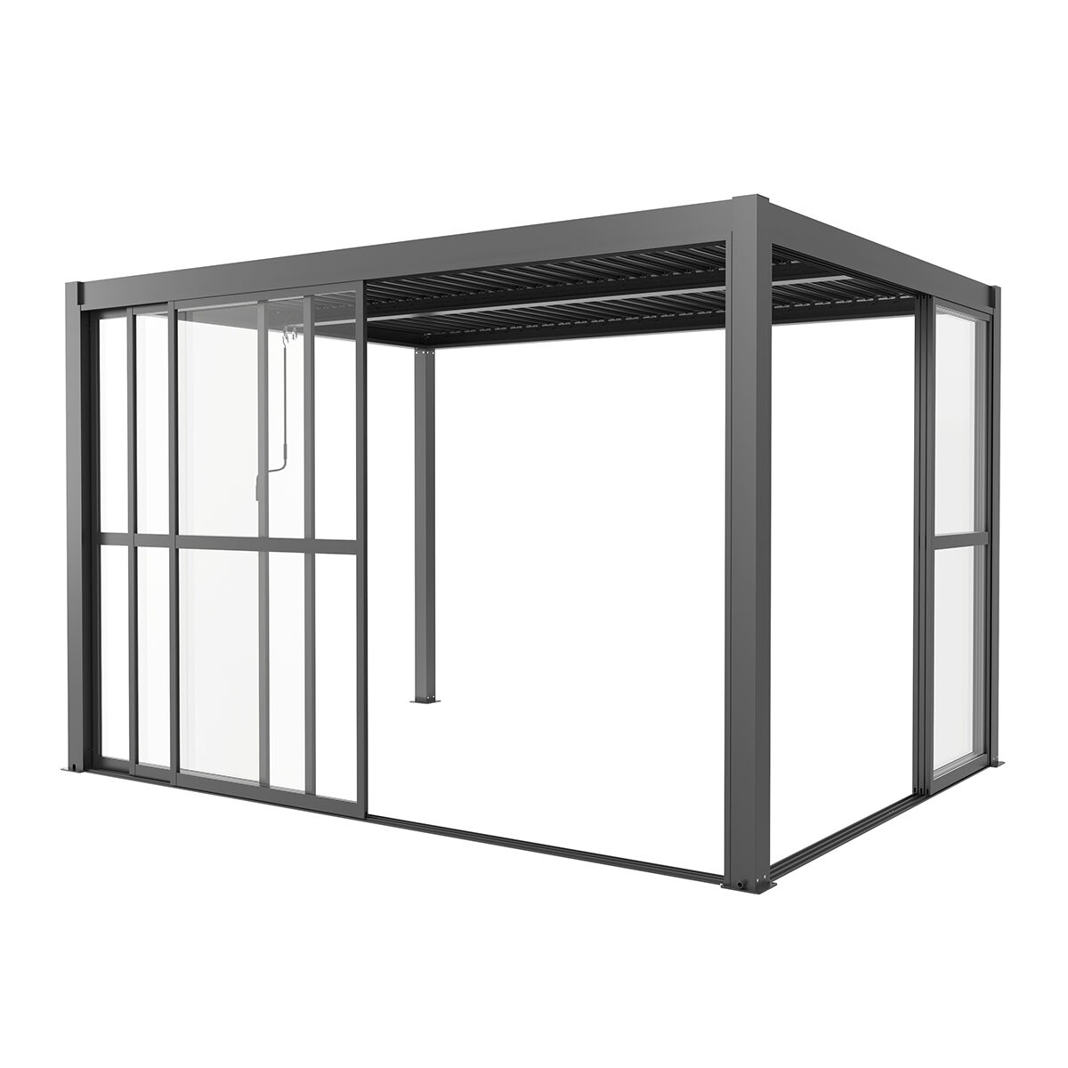 GazeboMate Pergola Transparent Sliding Door | Suits 4M GazeboMate Louvered Gazebo