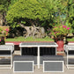 9 Piece Modern Hampton Style Dining Set White Aluminium Whether Resistant Furniture