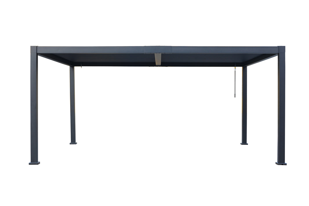 GazeboMate 4M x 5M Semi Permanent Louvered Gazebo Monument Aluminium Heavy Duty Wind Resistant