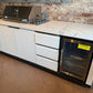 White Stone 4B Drop In BBQ Kitchen Package with Stone Benchtops, Hampton Waterfall Design