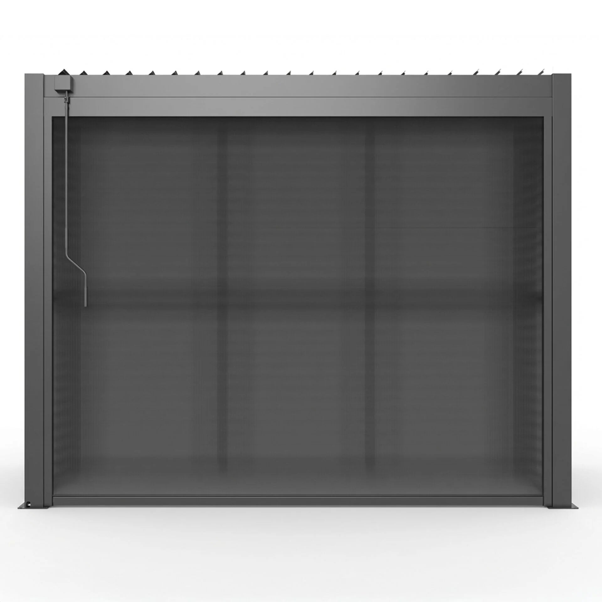 GazeboMate BBQ Shelter – Freestanding Aluminium Louver Roof with LED Lighting & Privacy Blind