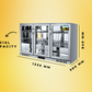 Free Metro Shipping Tropical Rated Triple Glazed 3-Door Commercial Glass Bar Fridge Beer Cooler Under Counter Wine Fridge 318L