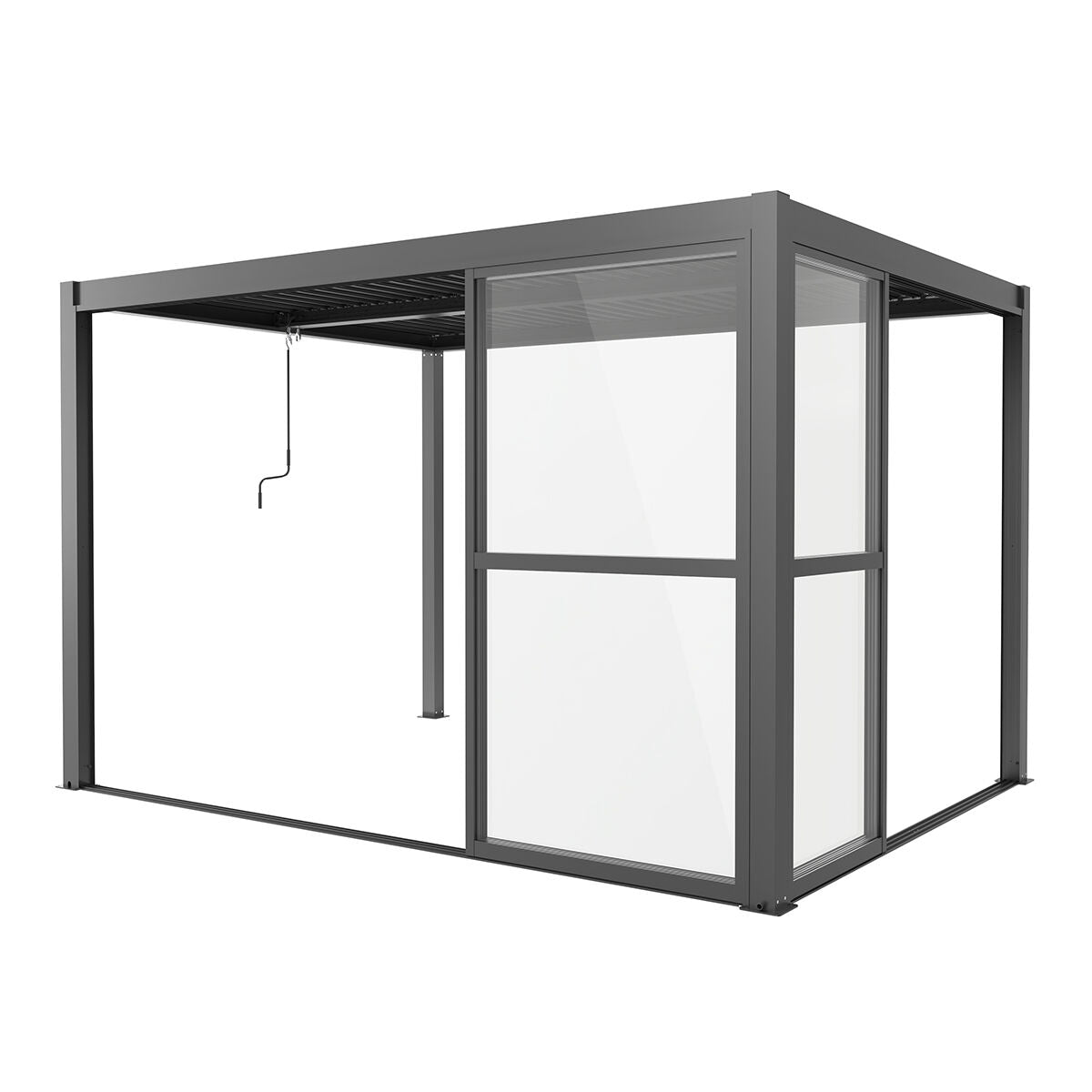 GazeboMate Pergola Transparent Sliding Door | Suits 4M GazeboMate Louvered Gazebo
