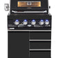 Kingsley 4 Burner Non Wok Black Stainless Steel BBQ Module Only - LPG Inc Rotisserie & BBQ Cover