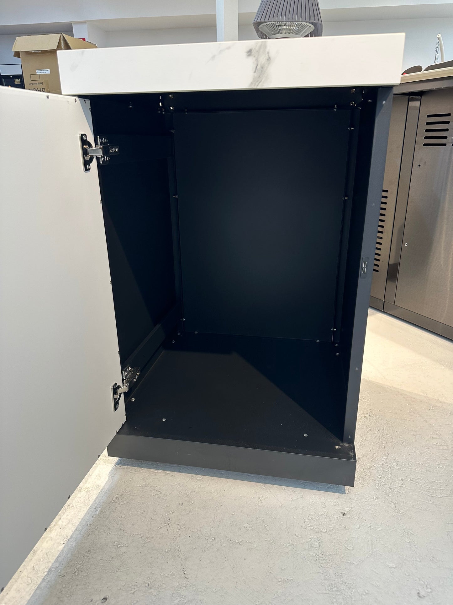 Storage Cabinet 1DR Suits Rockpool White Non Waterfall Edge