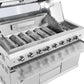 Hurricane 6-Burner Outdoor BBQ Kitchen + 188L Kegerator : Stainless Steel, Fridge, Sink, Height Adjustable