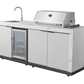 LHS SINK&FRIDGE COMBO | Suits Rockpool White 4 Burner High Square Hood Compact Module