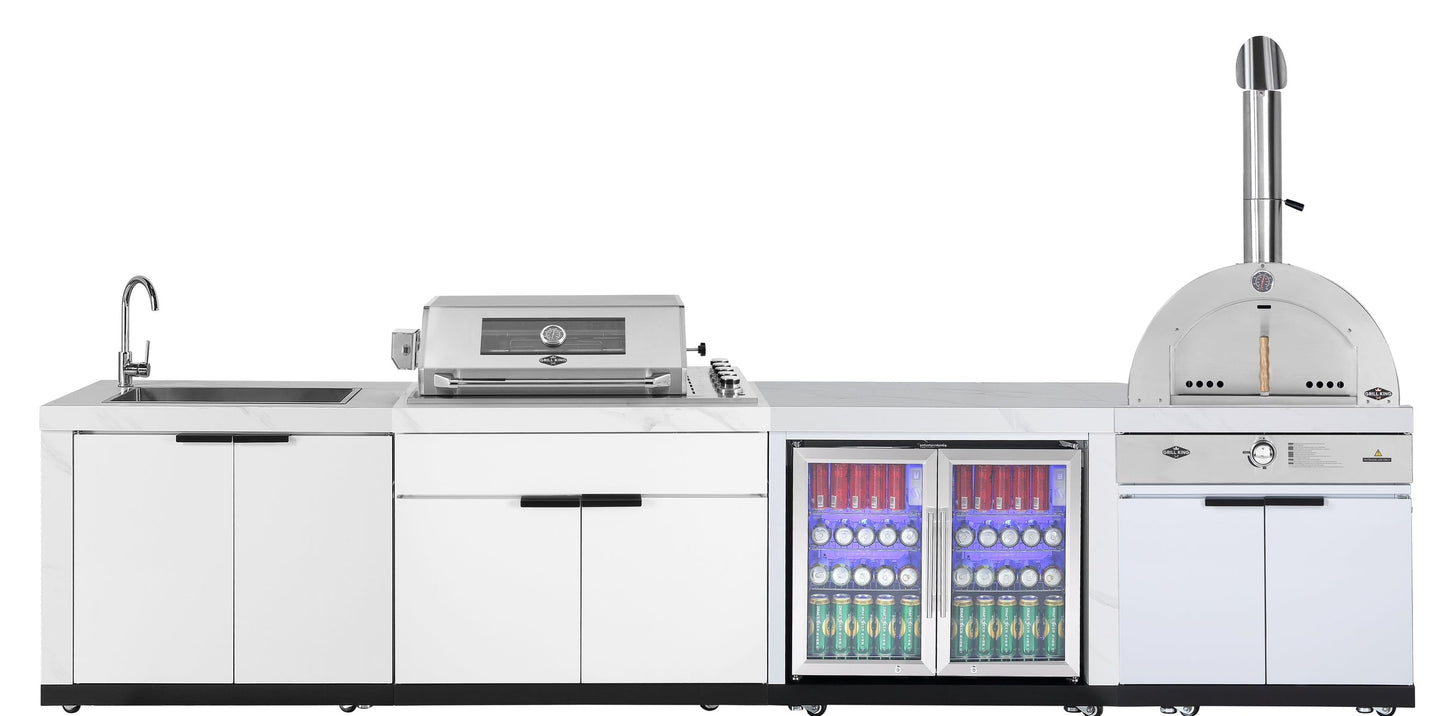 Grill King Rockpool 4 Burner Drop-In BBQ Kitchen Package