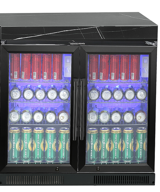 ROCKPOOL BLACK BENCHTOP & 208L Fridge