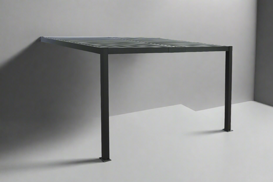 GazeboMate 3M x 3M Wall Mounted Aluminium Louvre Gazebo