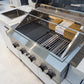 Floor Stock Rockpool White 4B: Designer Outdoor BBQ Kitchen Matt White Stone + White Doors, Fridge & Sink
