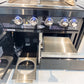 Kingsley 4 Burner Black 304 SS BBQ Kitchen + 2DR Fridge & 1DR Cupboard