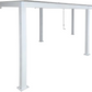 Wall Mounted 4M x 6M Semi Permanent Louvered Gazebo Monument Aluminium Heavy Duty Wind Resistant