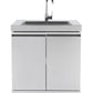 Hurricane 6-Burner Outdoor Kitchen 304 Stainless Steel BBQ Package Inc Triple Fridge, Sink, 3 Drawer Storage, Side Wok & Rear Infrared Burner