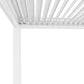 GazeboMate White 3.6M x 7.2M Semi Permanent Louvered Gazebo Aluminium Pergola Monument Heavy Duty Wind Resistant