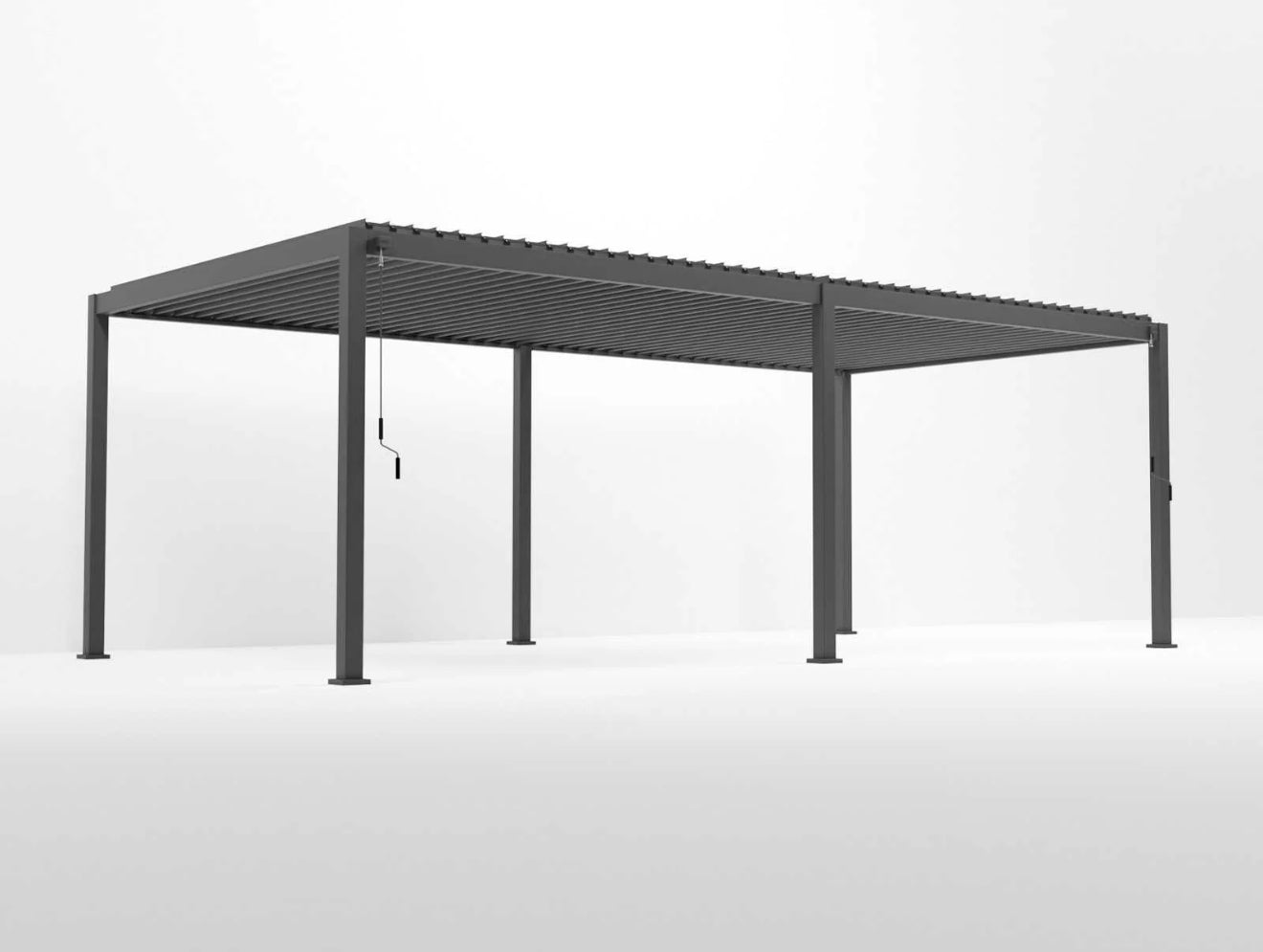 GazeboMate 4M x 6M Semi Permanent Louvered Gazebo Monument Aluminium Heavy Duty Wind Resistant