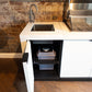 White Stone 4B Drop In BBQ Kitchen Package with Stone Benchtops, Hampton Waterfall Design