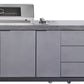 Deep Charcoal 6B Drop In BBQ Kitchen Package Inc sintered stone benchtops, Aluminium Cabinets, Weather Resistant, Fridge & Sink