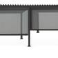 Monument Retractable Pulldown Privacy Screen Suits GazeboMate Louvered Gazebo Pergola 3.6M x 7.2M